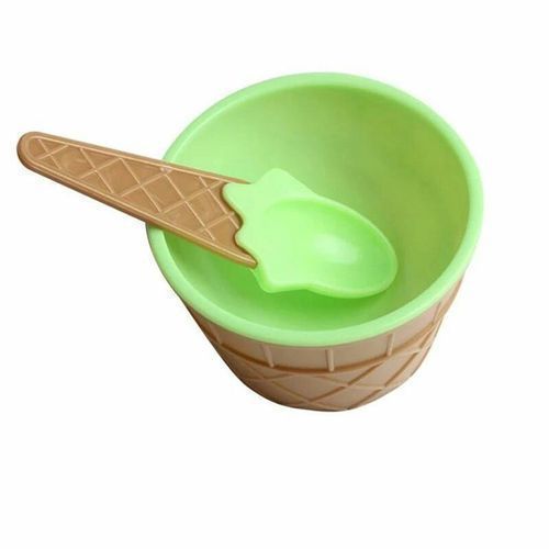 ١ طبق آيس كريم + ١ ملاعق