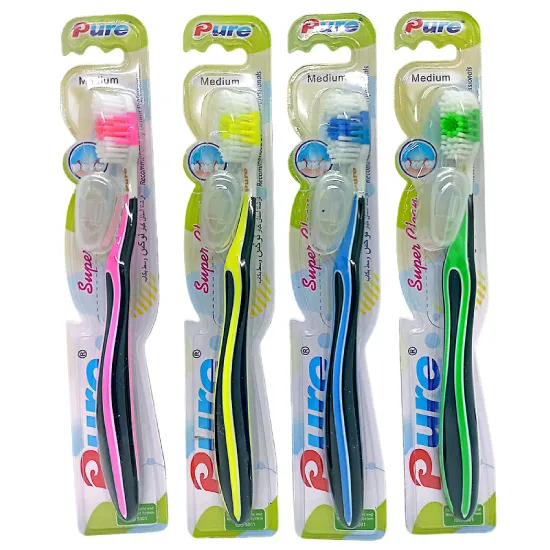 Toothbrush 1*3 with a clear pure cover (Hard)