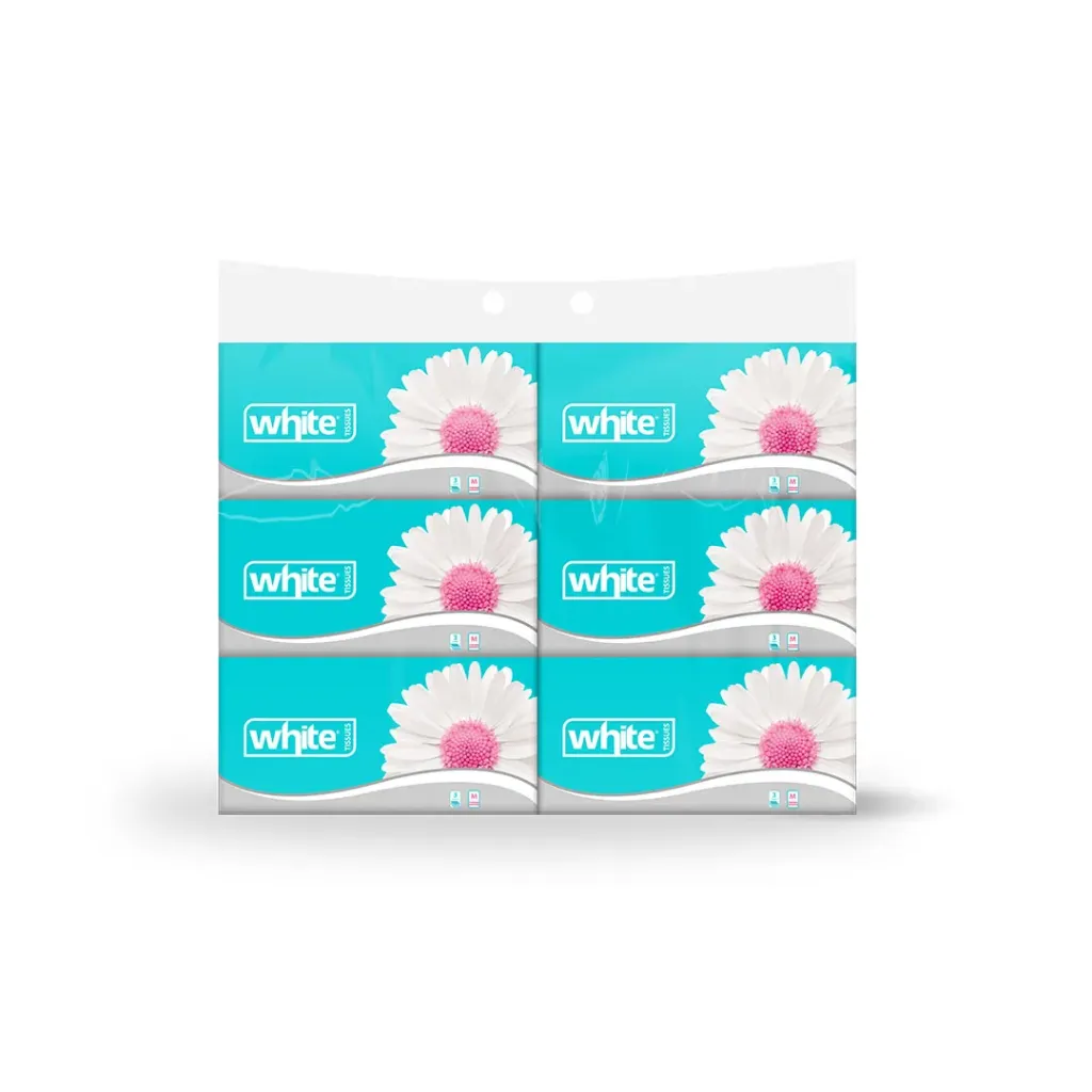 White Flexi M tissues - 500 tissues - 6 packs