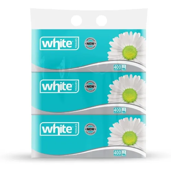 White Flexi M tissues - 400 tissues - 3 packs