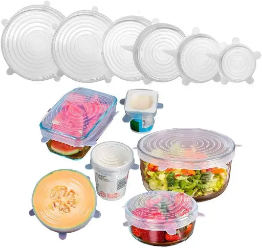 [TA-513031010] اغطية سيليكون مرنة 6 قطع